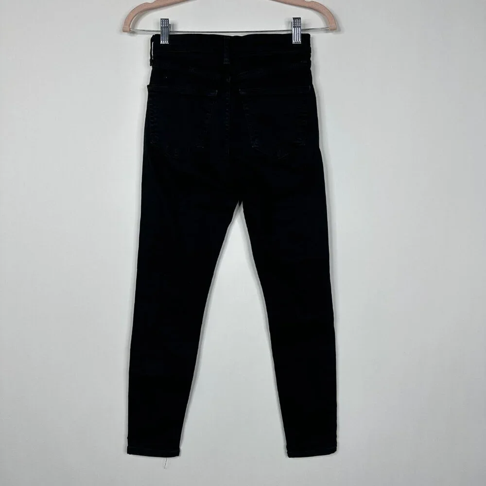 2/$30 Topshop Moto Jamie Jeans High Rise Ankle Skinny Licorice Black 25 #9368